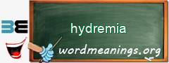 WordMeaning blackboard for hydremia